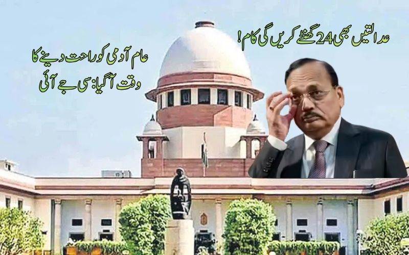 عدالتی نظام کو اسپتالوں کی طرح 24 گھنٹے کام کرنے کی ضرورت